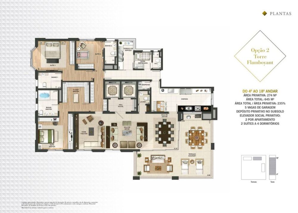 Apartamento, 4 quartos, 893 m² - Foto 2