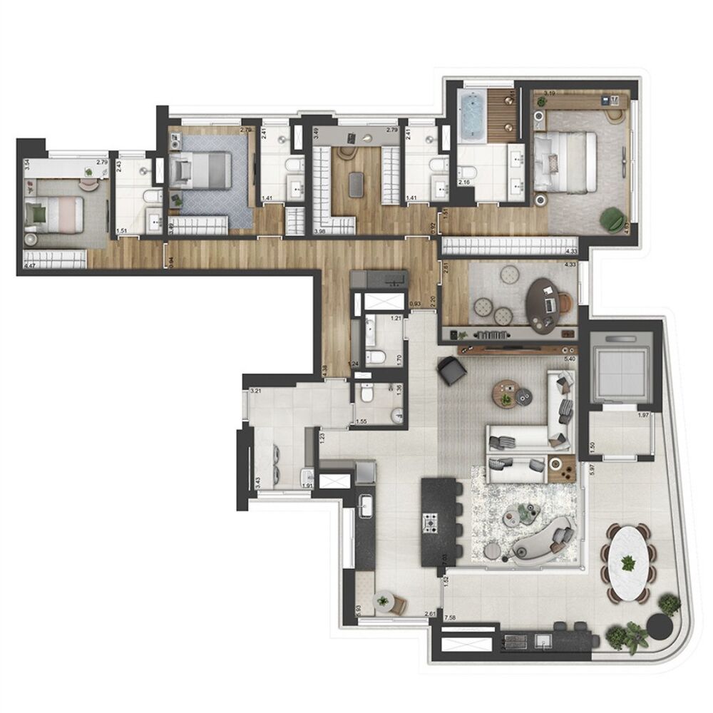 Apartamento, 3 quartos, 173 m² - Foto 36