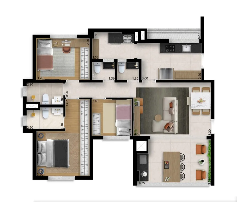 Apartamento, 3 quartos, 156 m² - Foto 12