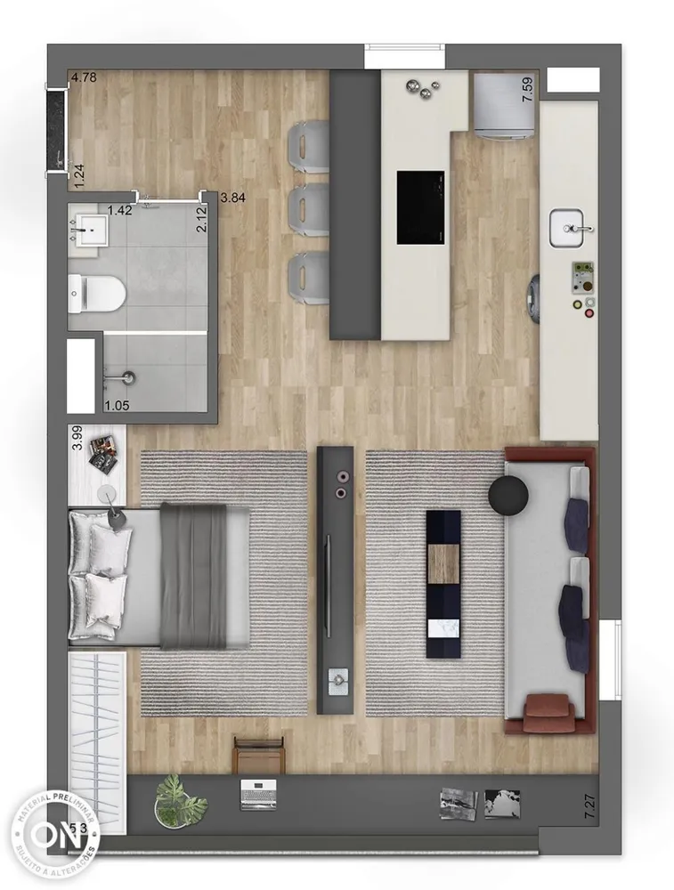 Apartamento, 1 quarto, 56 m² - Foto 10