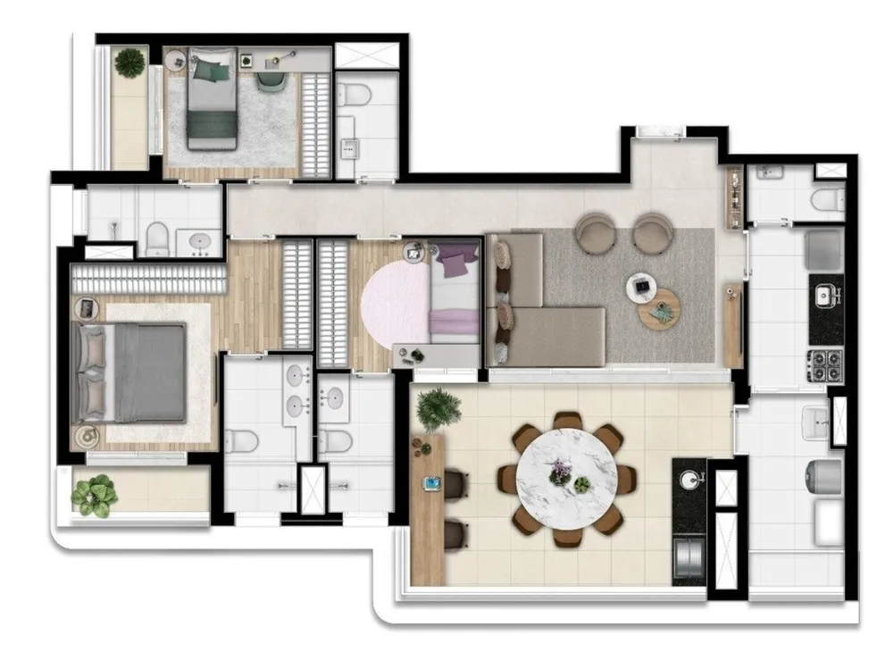 Apartamento, 2 quartos, 78 m² - Foto 3