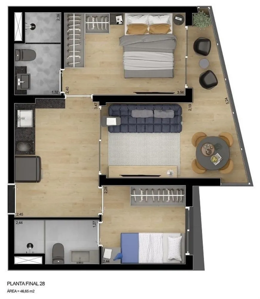 Apartamento, 3 quartos, 70 m² - Foto 9