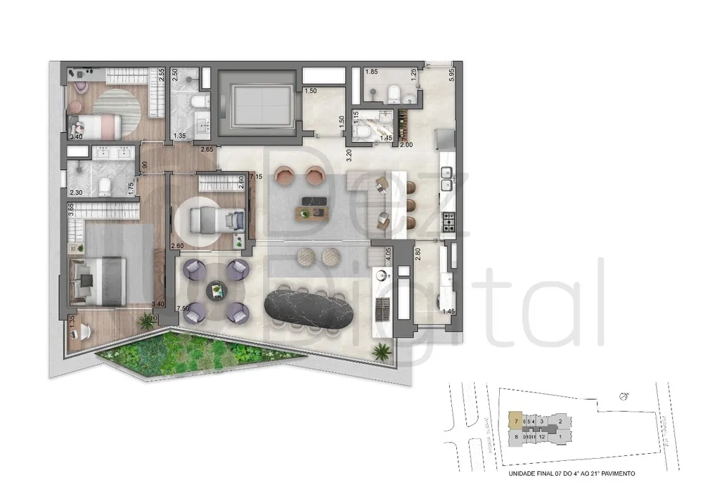 Apartamento, 2 quartos, 77 m² - Foto 5