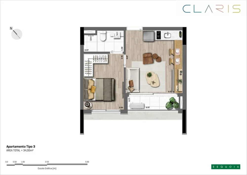 Apartamento, 1 quarto, 31 m² - Foto 14
