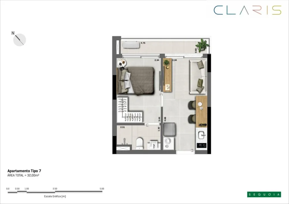 Apartamento, 1 quarto, 31 m² - Foto 13