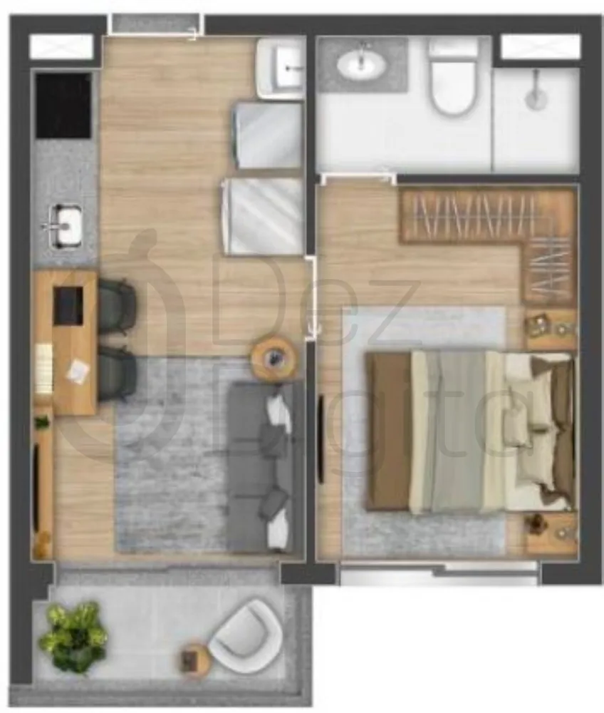 Apartamento, 1 quarto, 30 m² - Foto 12