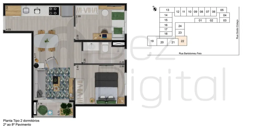 Apartamento, 1 quarto, 24 m² - Foto 1