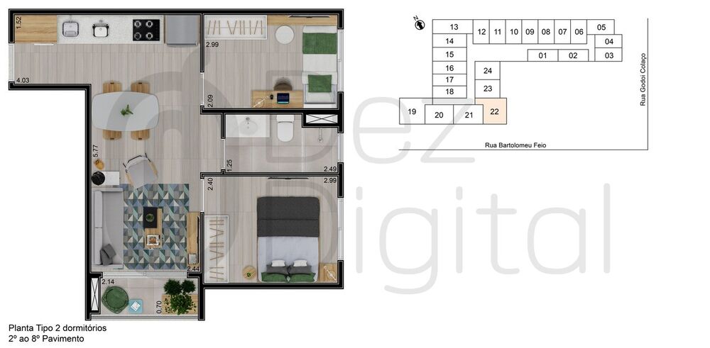 Apartamento, 1 quarto, 24 m² - Foto 9
