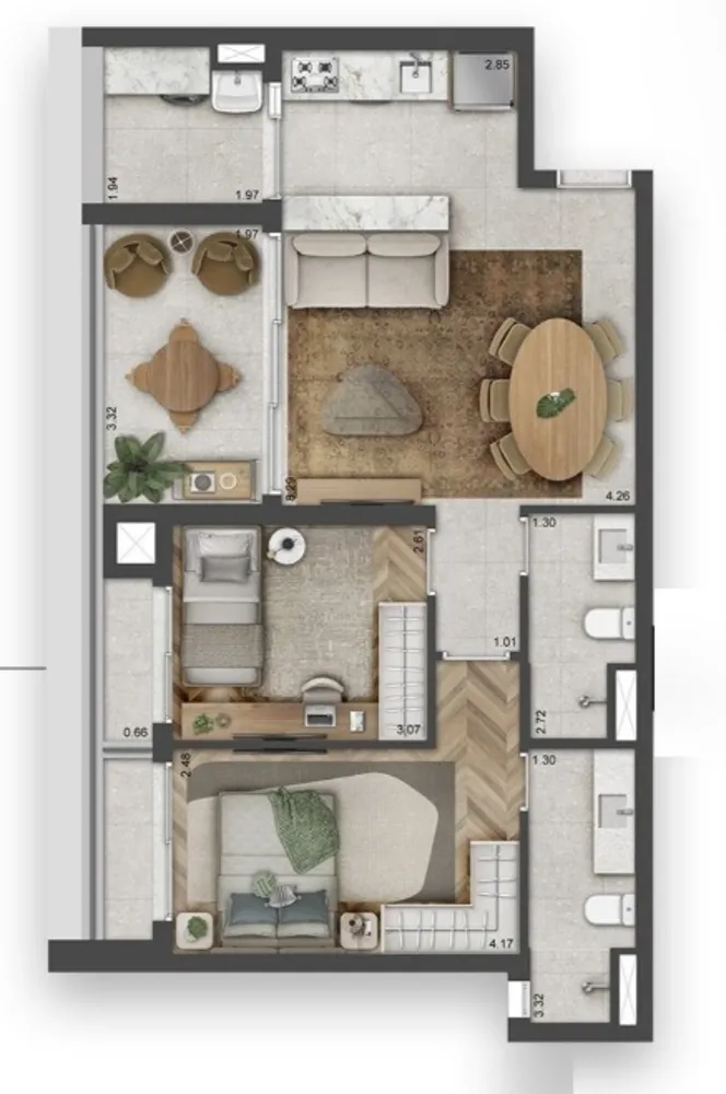 Apartamento, 3 quartos, 133 m² - Foto 3