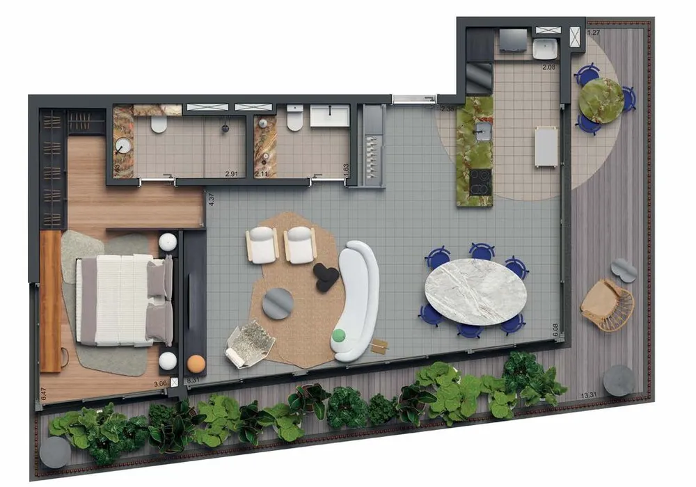 Apartamento, 1 quarto, 88 m² - Foto 8
