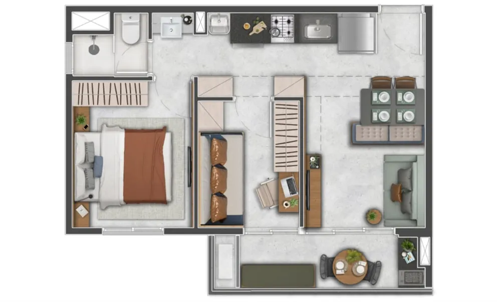 Apartamento, 2 quartos, 37 m² - Foto 20