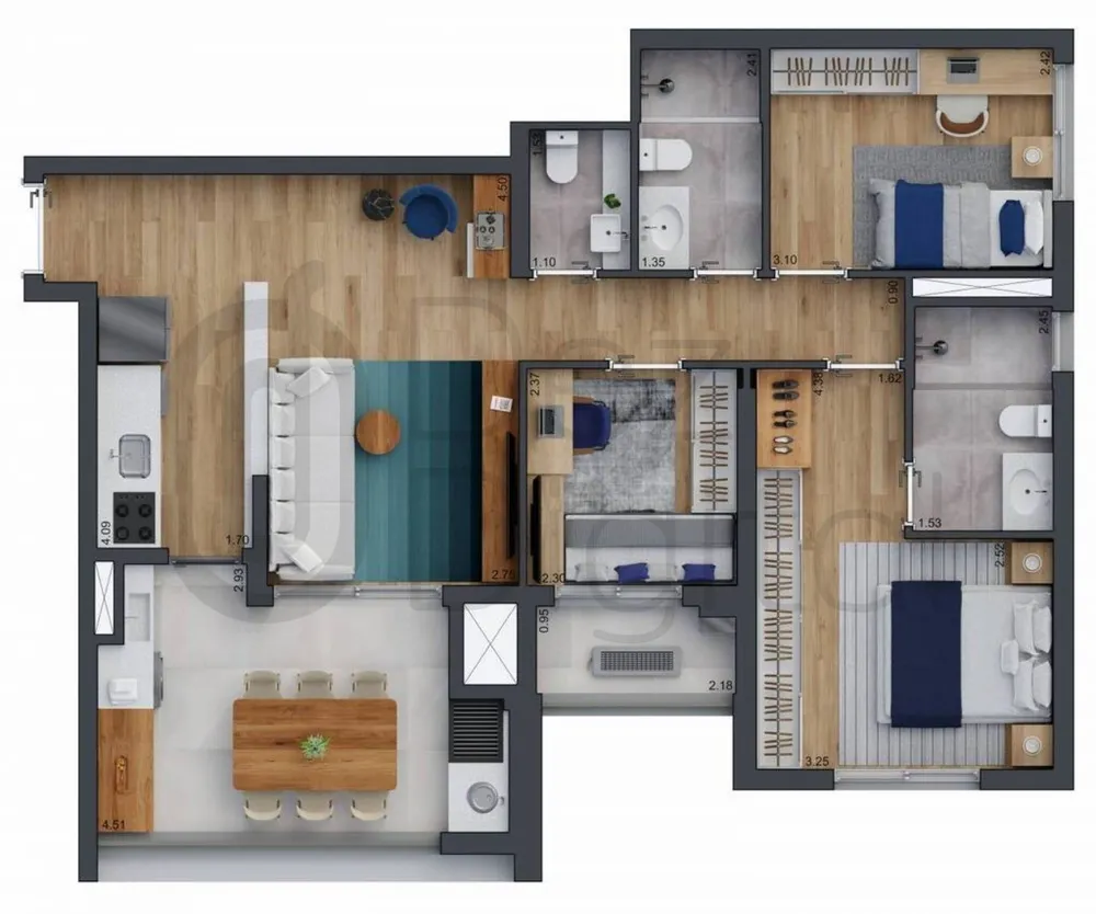 Apartamento, 2 quartos, 60 m² - Foto 8