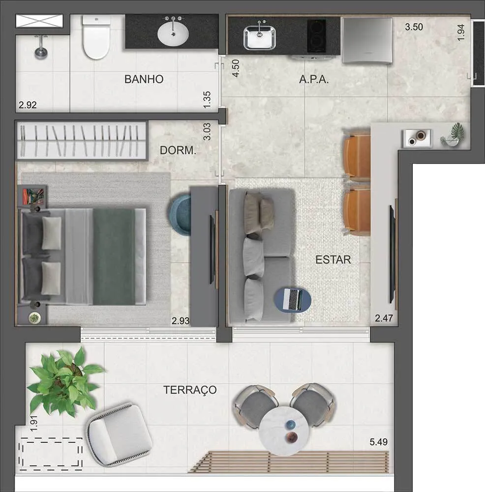 Apartamento, 1 quarto, 31 m² - Foto 8