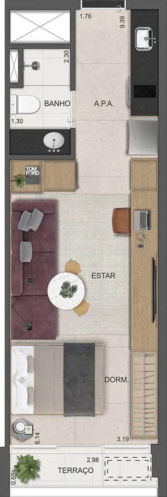 Apartamento, 1 quarto, 31 m² - Foto 7