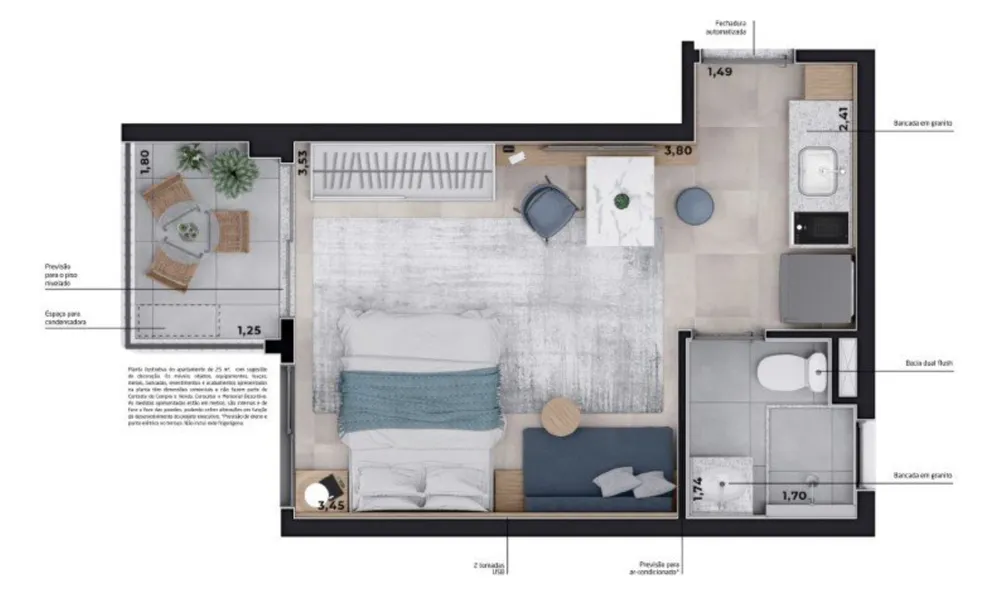 Apartamento, 1 quarto, 57 m² - Foto 16