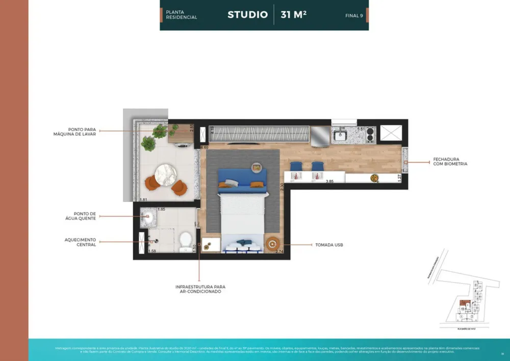 Apartamento, 1 quarto, 24 m² - Foto 8