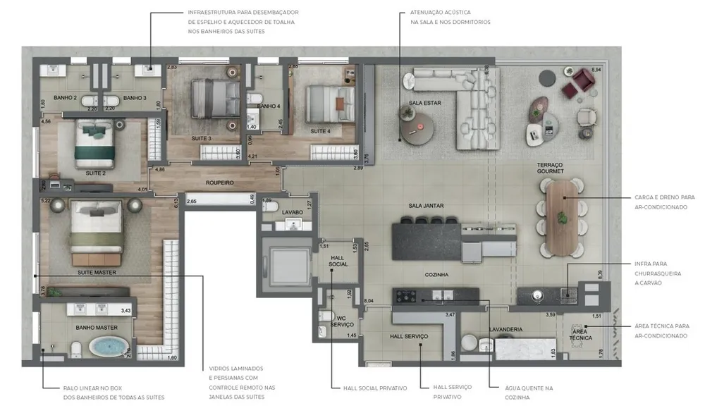 Apartamento, 4 quartos, 220 m² - Foto 16