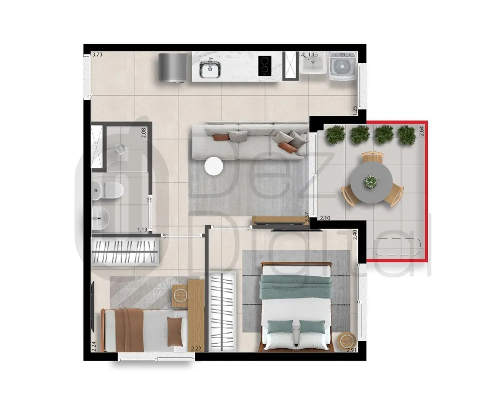 Apartamento, 2 quartos, 33 m² - Foto 7