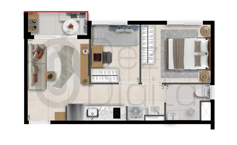 Apartamento, 2 quartos, 33 m² - Foto 12