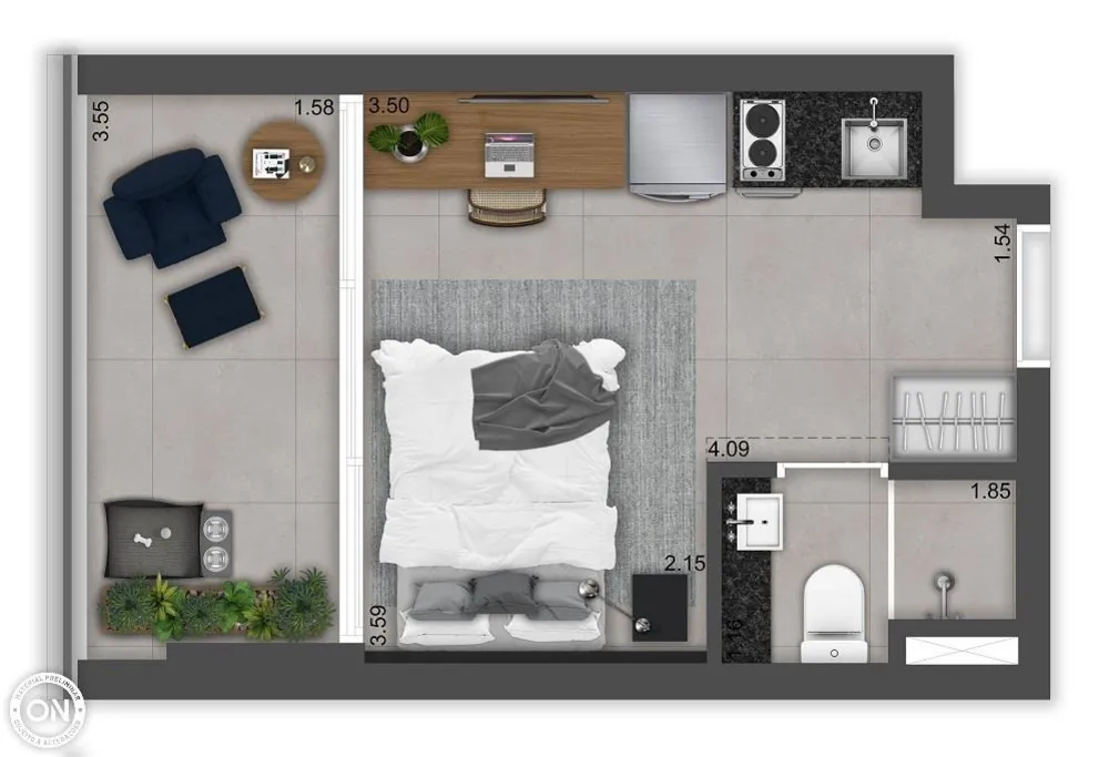 Apartamento, 2 quartos, 49 m² - Foto 1