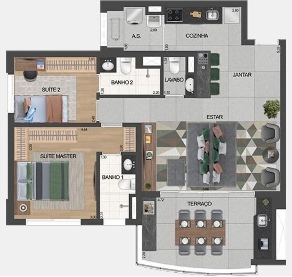 Apartamento, 3 quartos, 81 m² - Foto 44