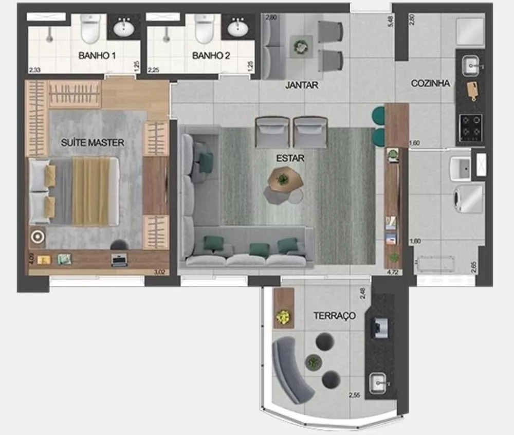 Apartamento, 3 quartos, 81 m² - Foto 42
