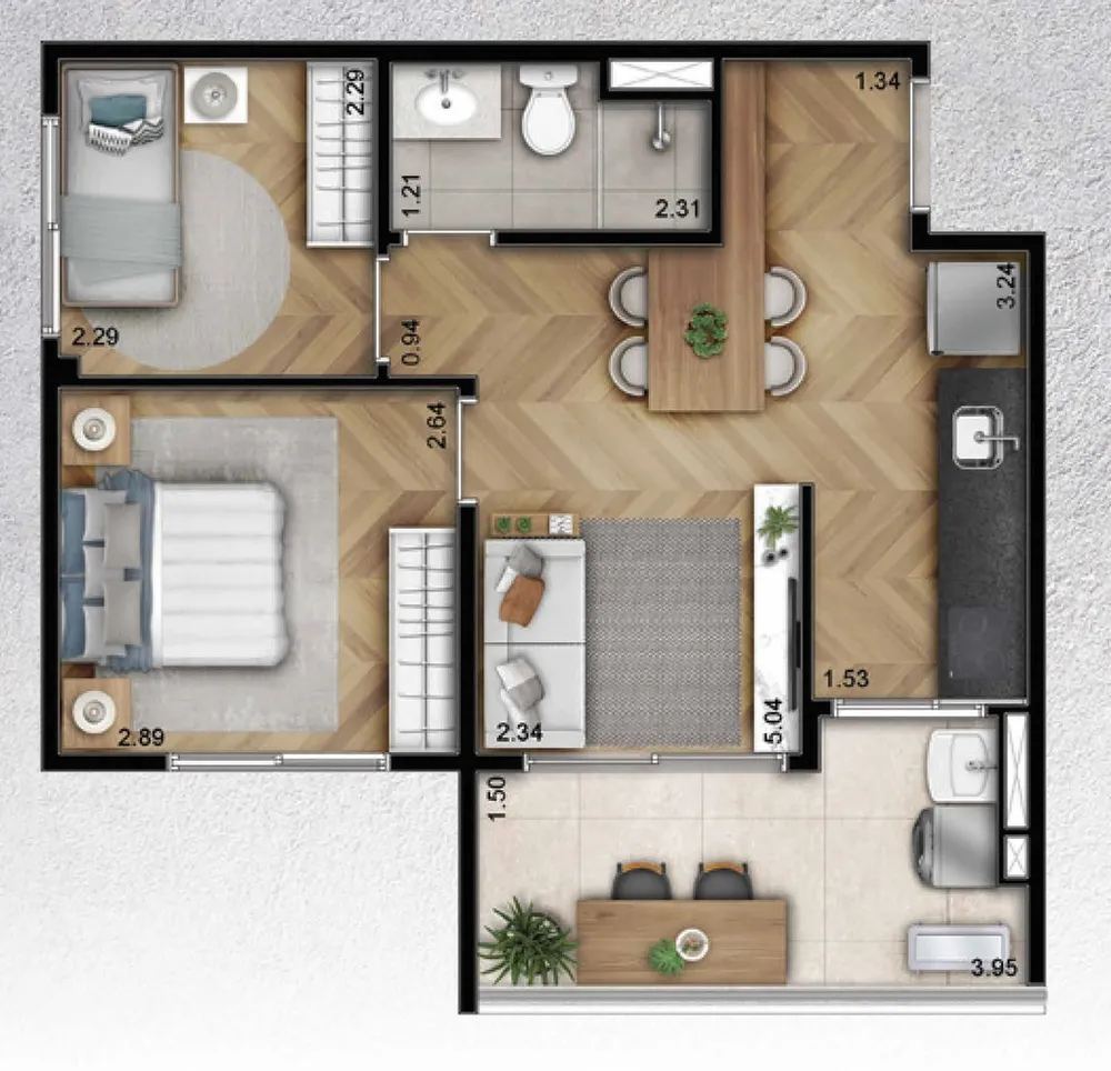 Apartamento, 2 quartos, 43 m² - Foto 12