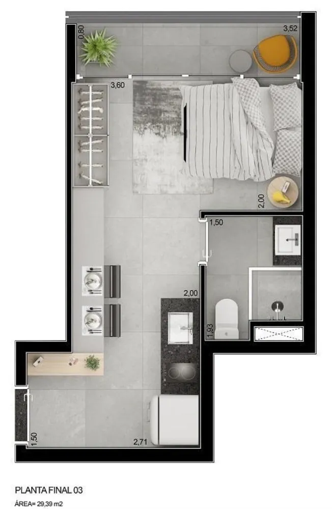 Apartamento, 1 quarto, 23 m² - Foto 9