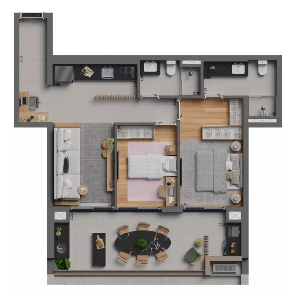 Apartamento à venda com 2 quartos, 59m² - Foto 34