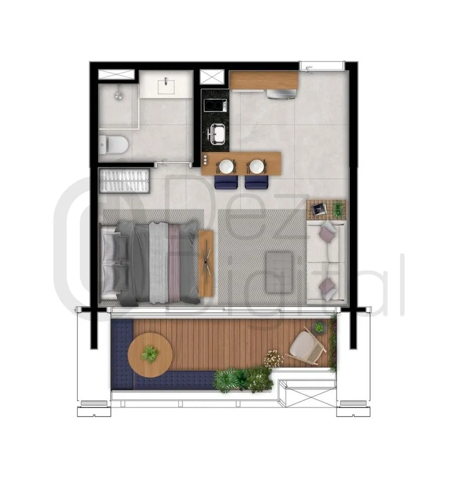Apartamento, 1 quarto, 95 m² - Foto 12