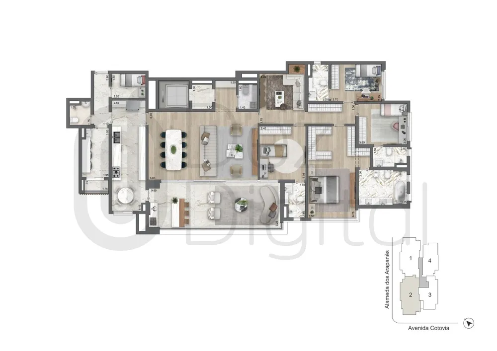 Apartamento, 3 quartos, 174 m² - Foto 16