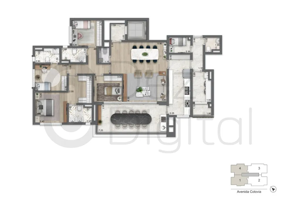 Apartamento, 3 quartos, 174 m² - Foto 12