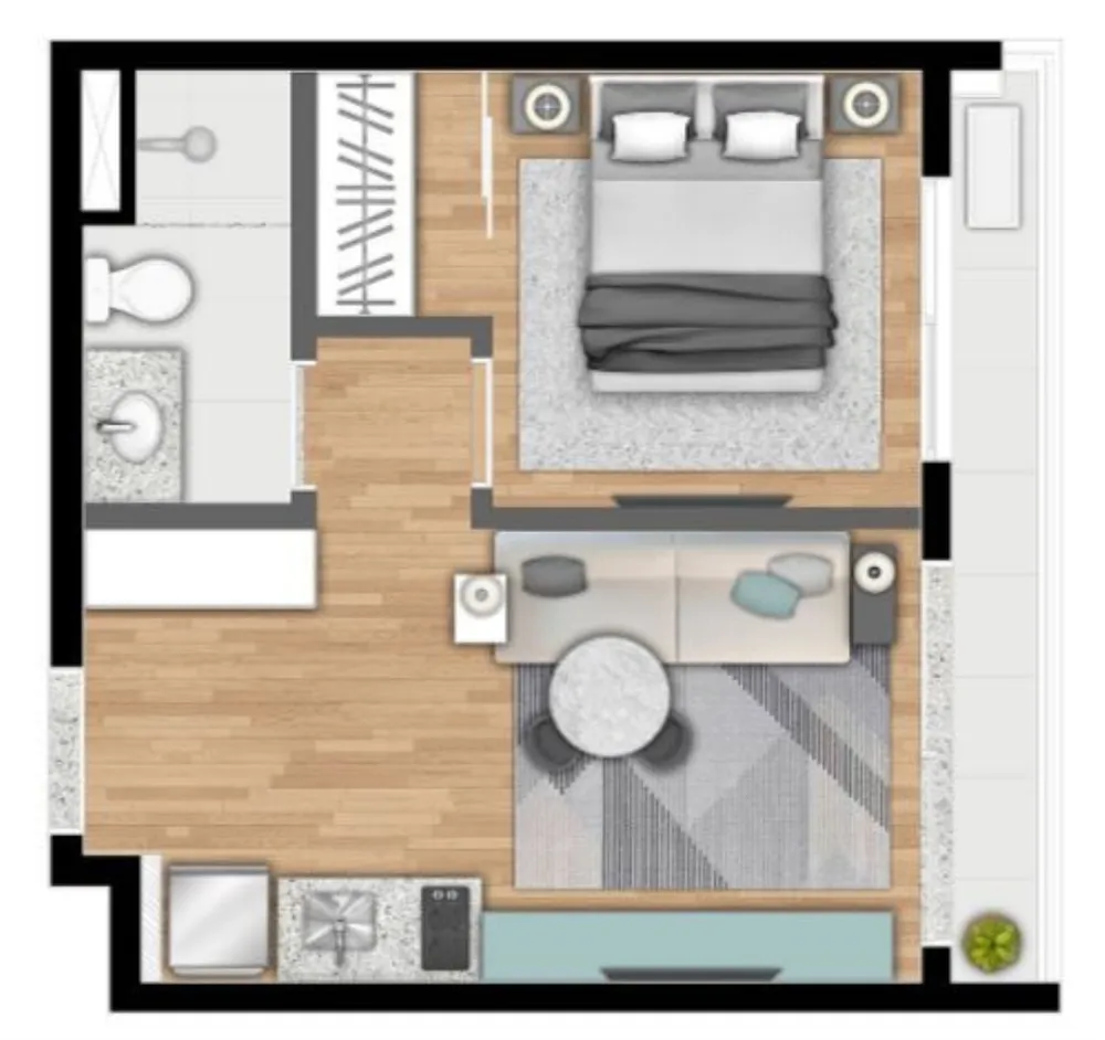 Apartamento, 1 quarto, 32 m² - Foto 36