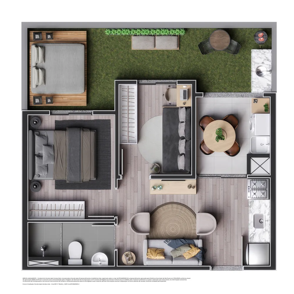 Apartamento, 2 quartos, 37 m² - Foto 19