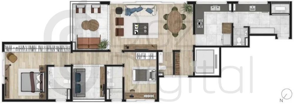 Apartamento, 4 quartos, 244 m² - Foto 1