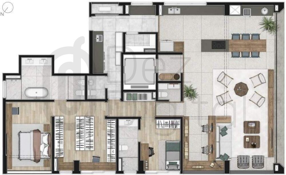 Apartamento, 3 quartos, 194 m² - Foto 8