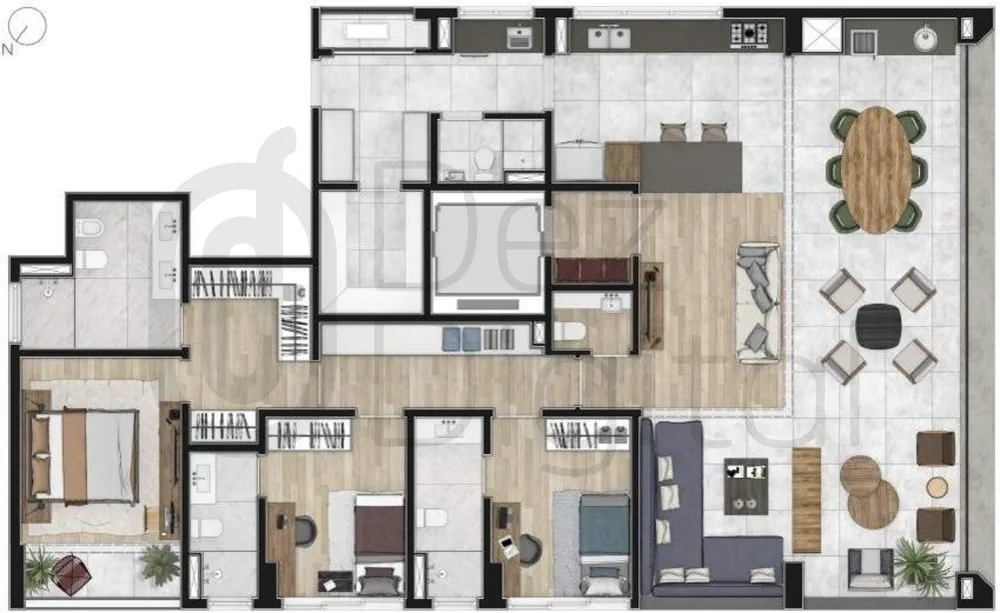 Apartamento, 3 quartos, 194 m² - Foto 6