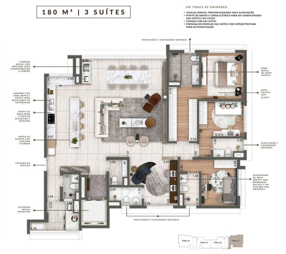 Apartamento, 4 quartos, 180 m² - Foto 15
