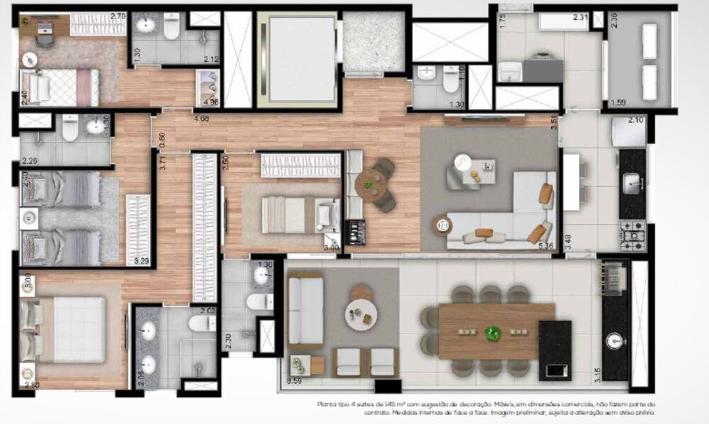 Apartamento, 4 quartos, 146 m² - Foto 5