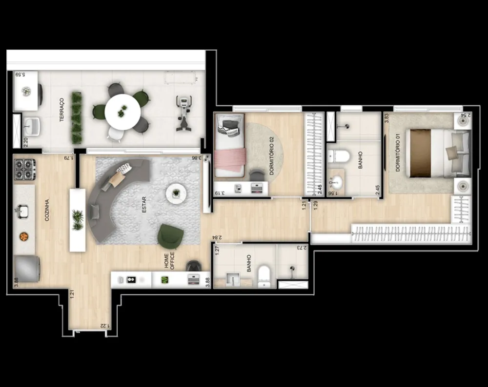 Apartamento, 2 quartos, 86 m² - Foto 11