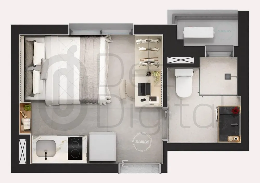 Apartamento, 1 quarto, 45 m² - Foto 7