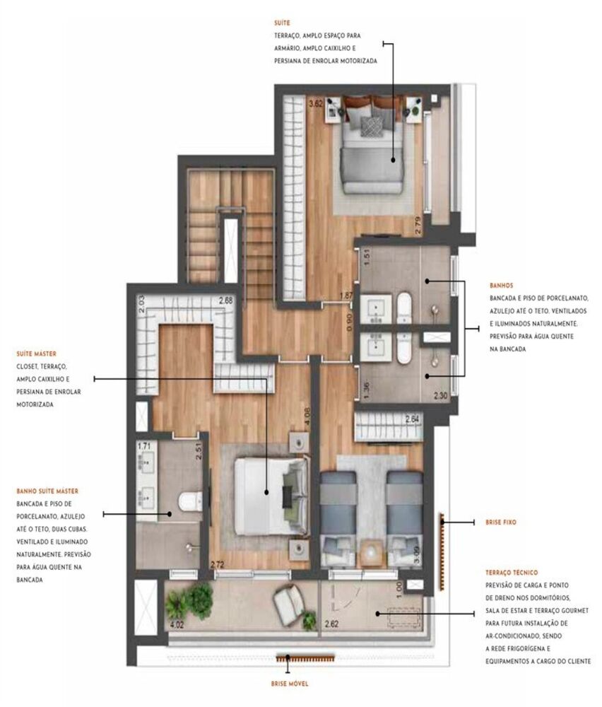 Apartamento, 2 quartos, 94 m² - Foto 3
