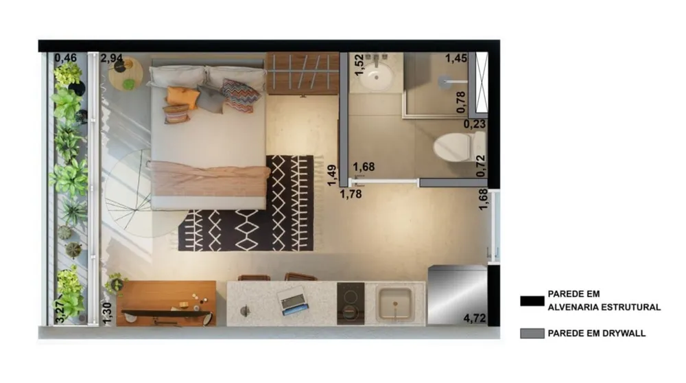 Apartamento, 1 quarto, 24 m² - Foto 14