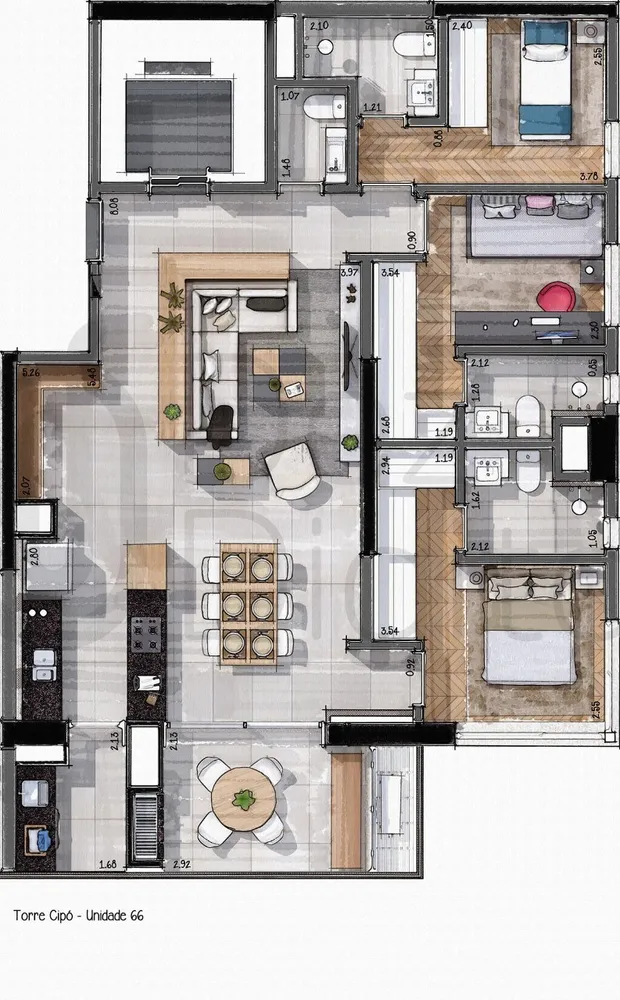 Apartamento, 3 quartos, 197 m² - Foto 11