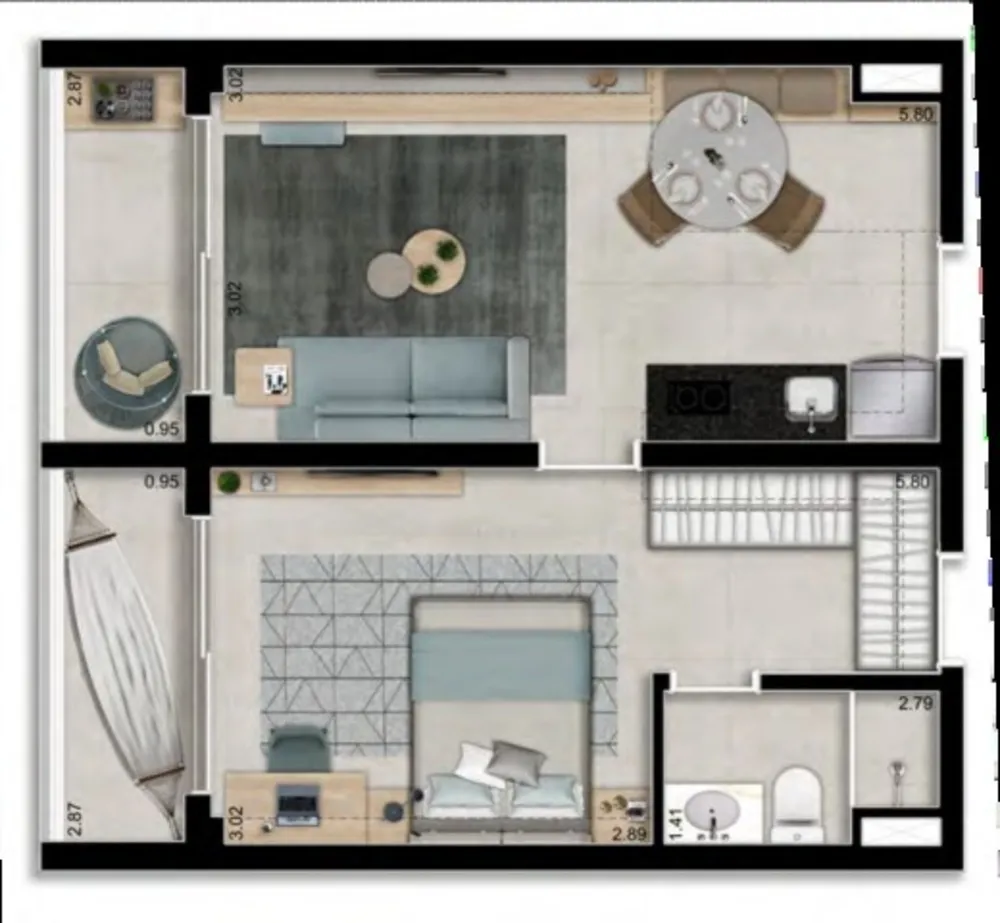 Apartamento, 1 quarto, 23 m² - Foto 6