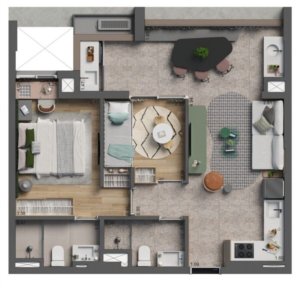 Apartamento, 3 quartos, 98 m² - Foto 1