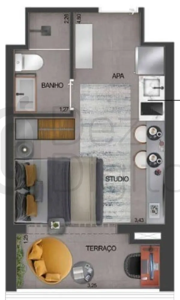 Apartamento, 1 quarto, 35 m² - Foto 14