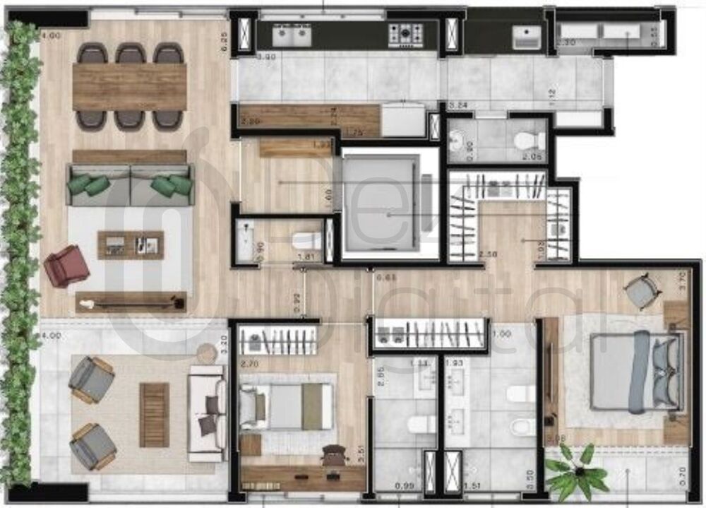 Apartamento, 2 quartos, 134 m² - Foto 2
