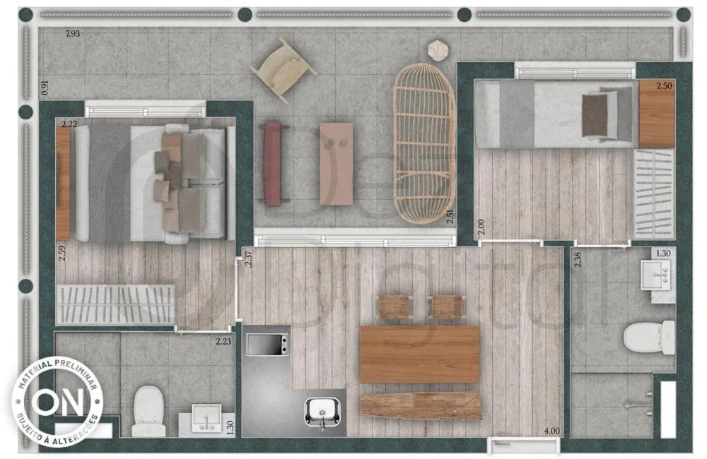Apartamento, 2 quartos, 44 m² - Foto 5