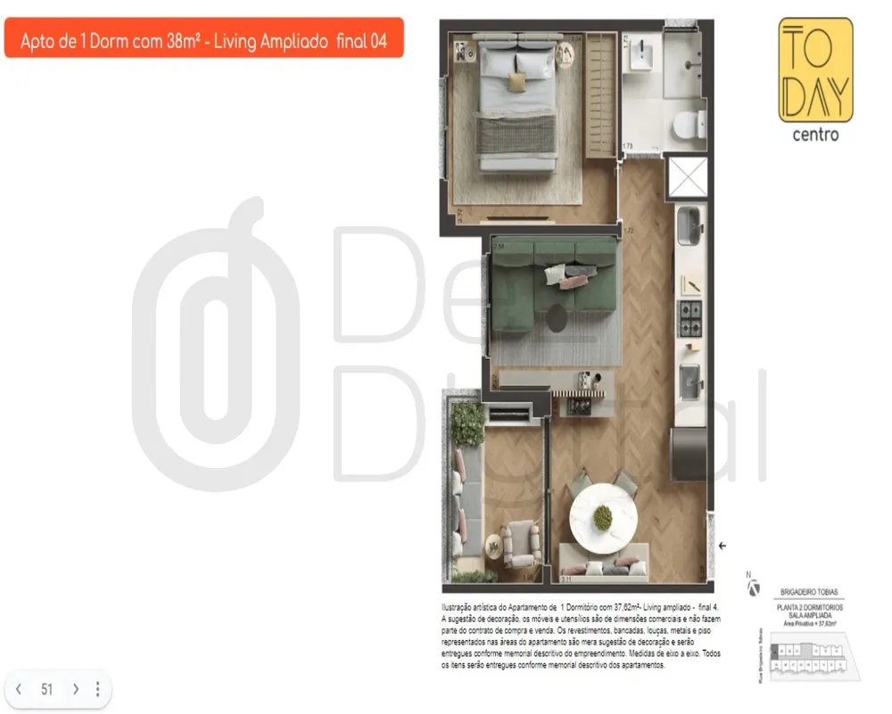 Apartamento, 2 quartos, 38 m² - Foto 14